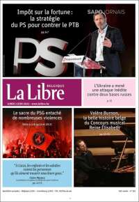 Portada de La Libre.be (Bélgica)