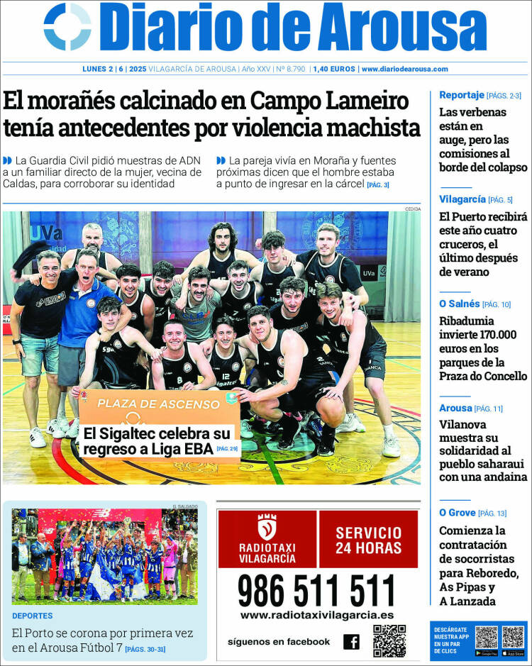 Portada de Diario de Arousa (Espagne)
