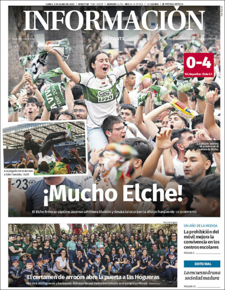 Portada de Diario Información (Spain)