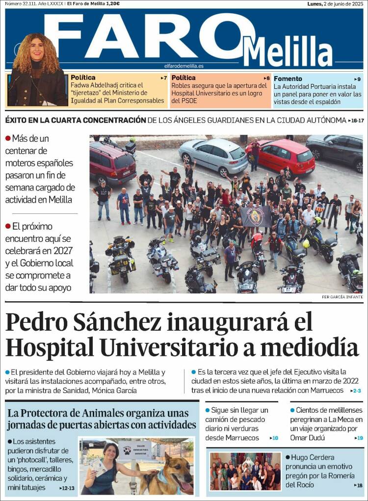 Portada de El Faro de Melilla (España)