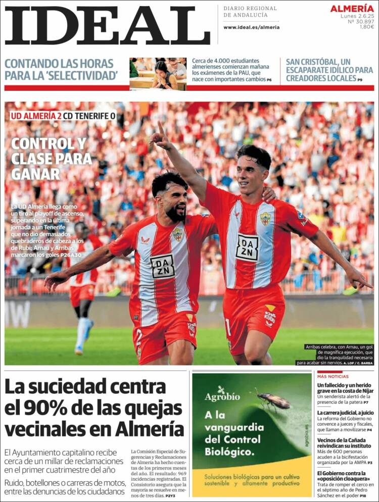 Portada de Ideal Almeria (España)