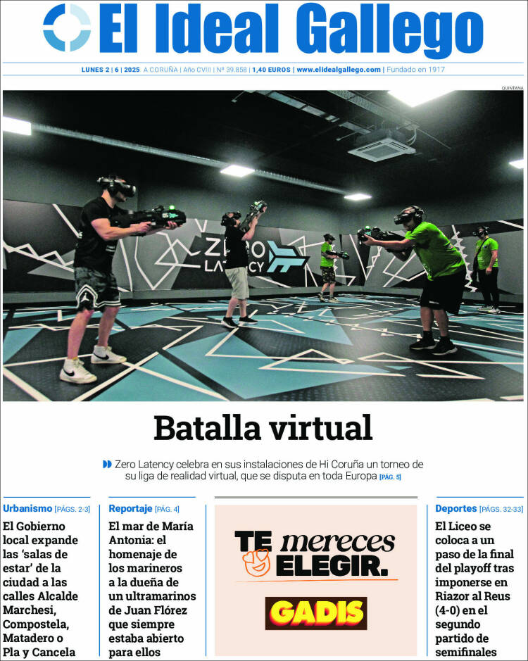 Portada de El Ideal Gallego (España)