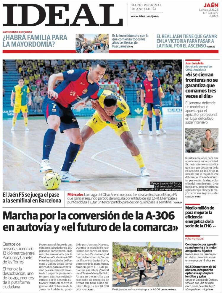 Portada de El Ideal de Jaén (España)