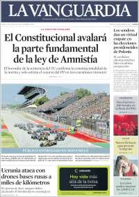 Portada de La Vanguardia (España)