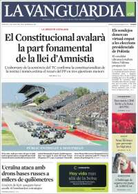 Portada de La Vanguardia (España)