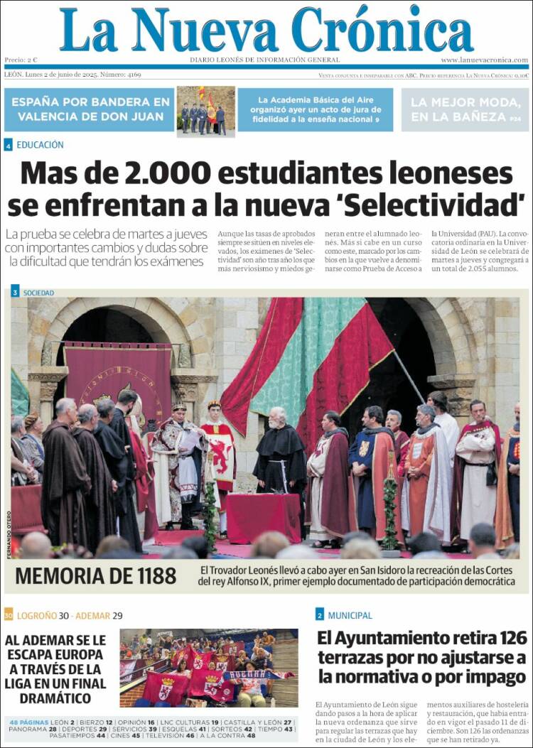Portada de La Nueva Crónica (España)
