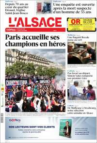 Portada de Journal L'Alsace (France)