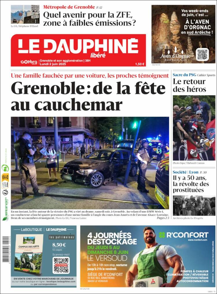 Portada de Le Dauphiné Libéré (France)