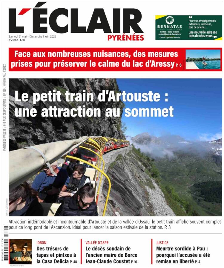 Portada de L'Eclair des Pyrénées (France)