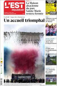 Portada de L'Est Republicain (France)