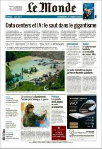Portada de Le Monde (France)