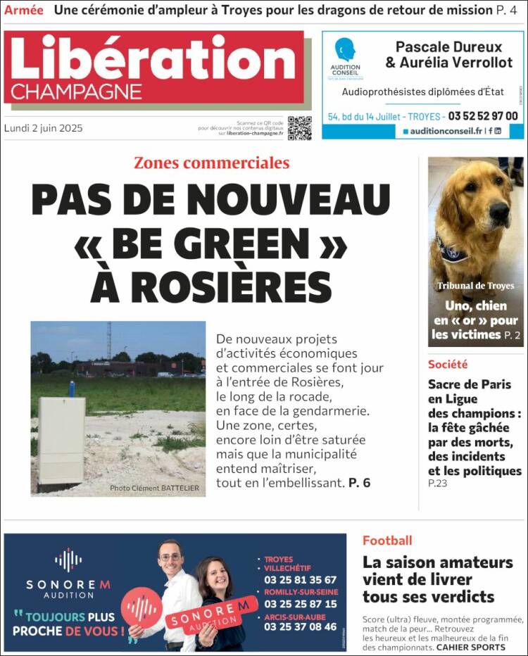 Portada de Libération Champagne (France)