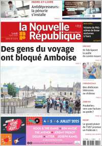 Portada de La Nouvelle Republique (France)