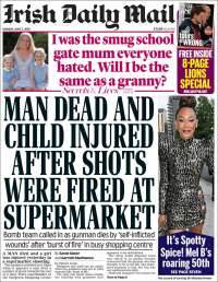Portada de Irish Daily Mail (Irlanda)