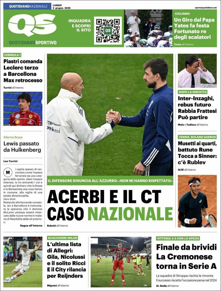 Portada de Quotidiano Sportivo (Italie)