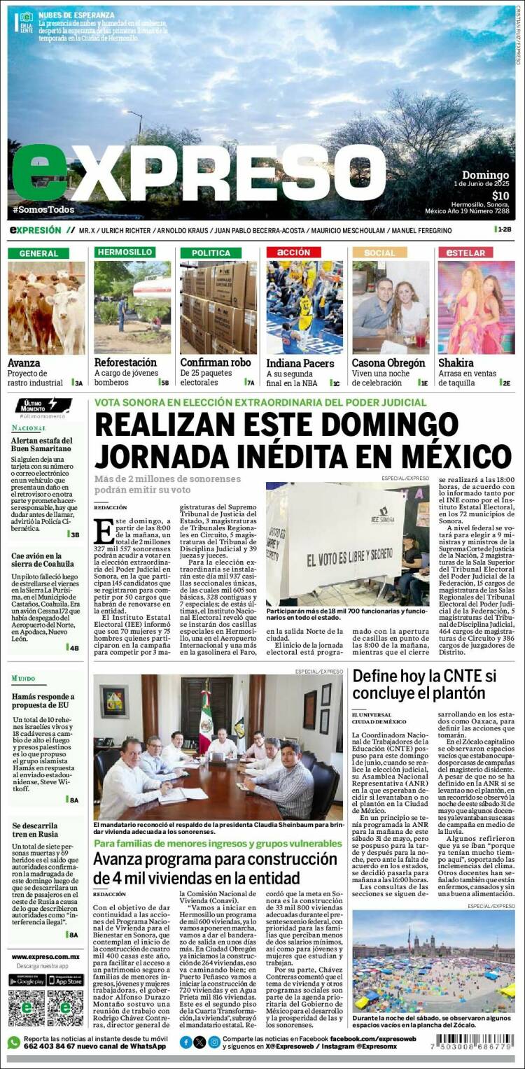 Portada de Expreso (Mexico)