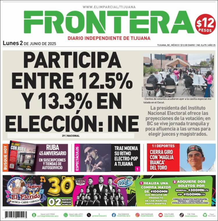 Portada de Frontera (México)