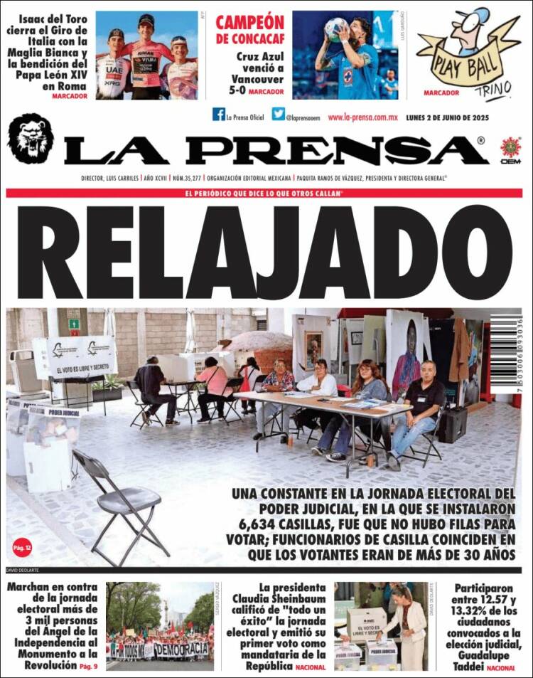 Portada de La Prensa (México)