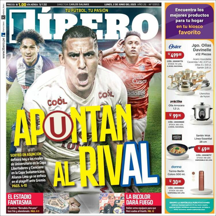 Portada de Líbero (Pérou)