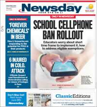 Portada de Newsday (USA)