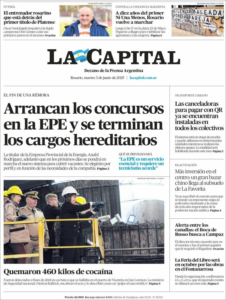 Portada de La Capital - Rosario (Argentine)
