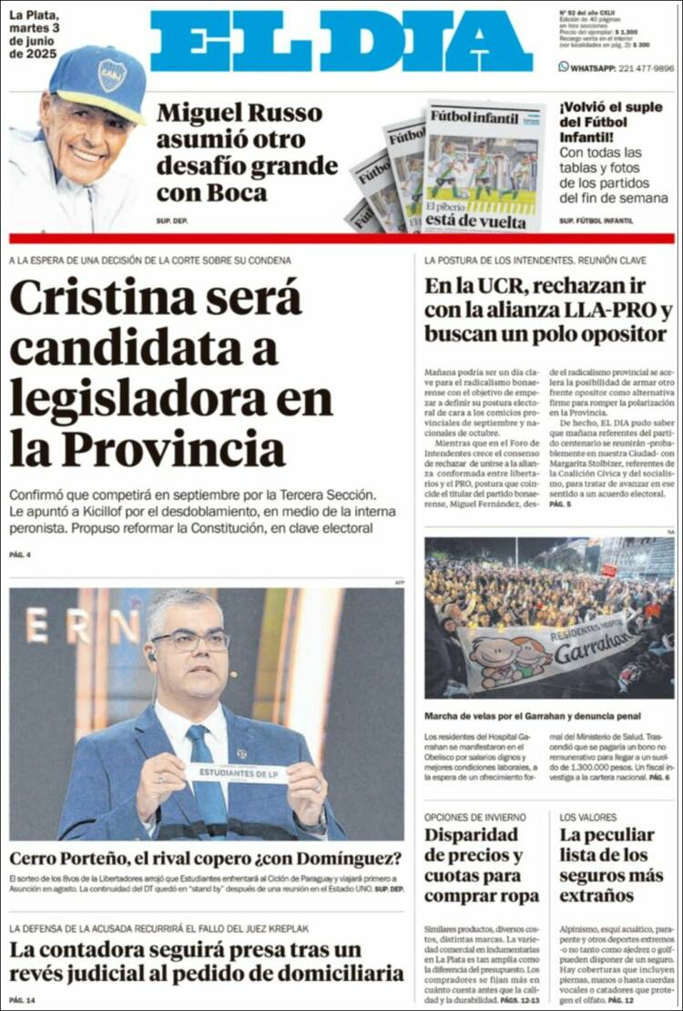 Portada de El Día de la Plata (Argentine)