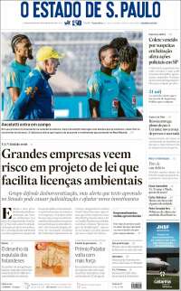 Portada de O Estado de São Paulo (Brasil)