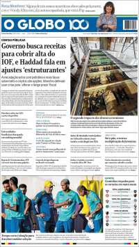 Portada de O Globo (Brasil)