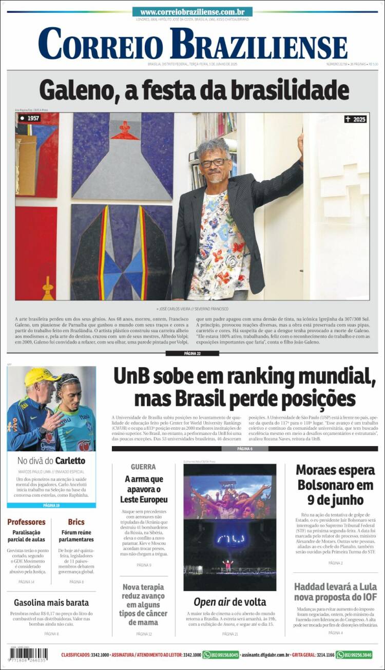 Portada de Correio Braziliense (Brésil)
