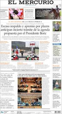 Portada de El Mercurio (Chile)
