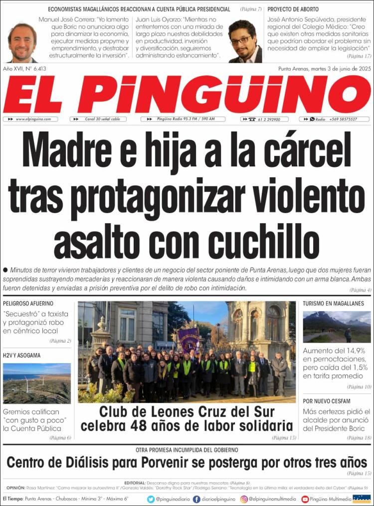 Portada de El Pingüino (Chile)