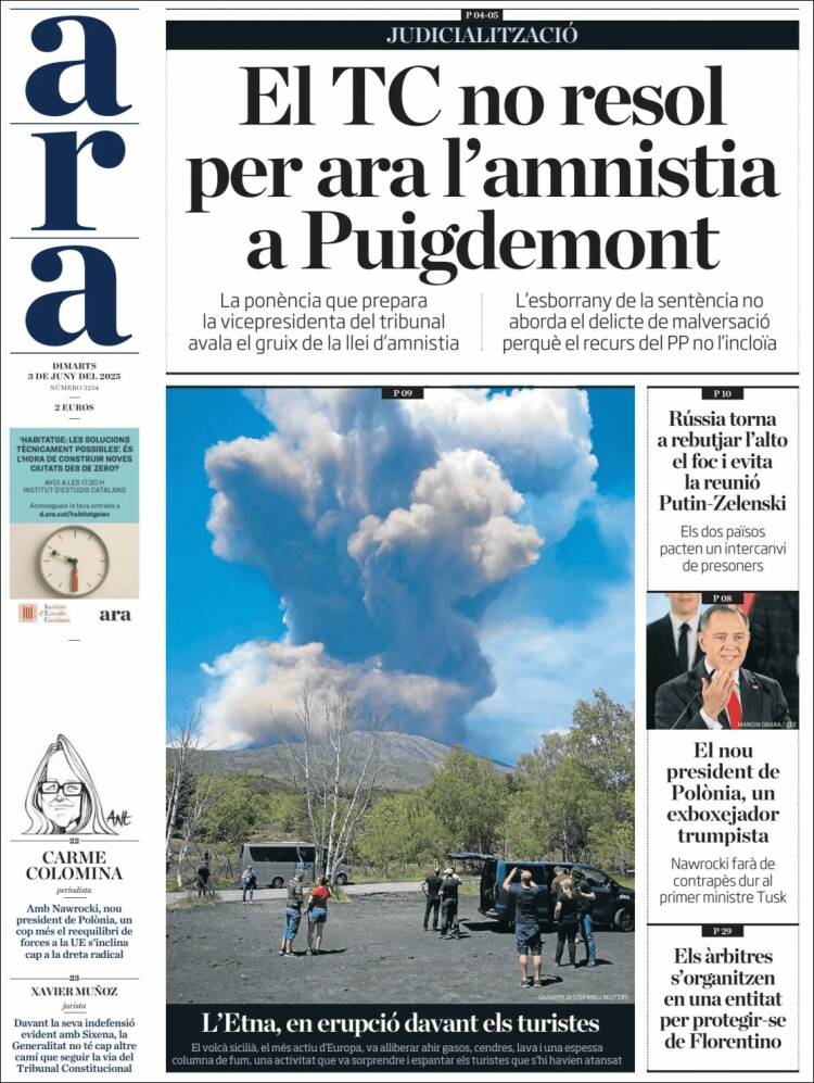 Portada de Ara (Spain)