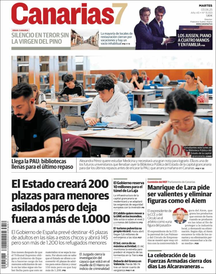 Portada de Canarias 7 (Spain)