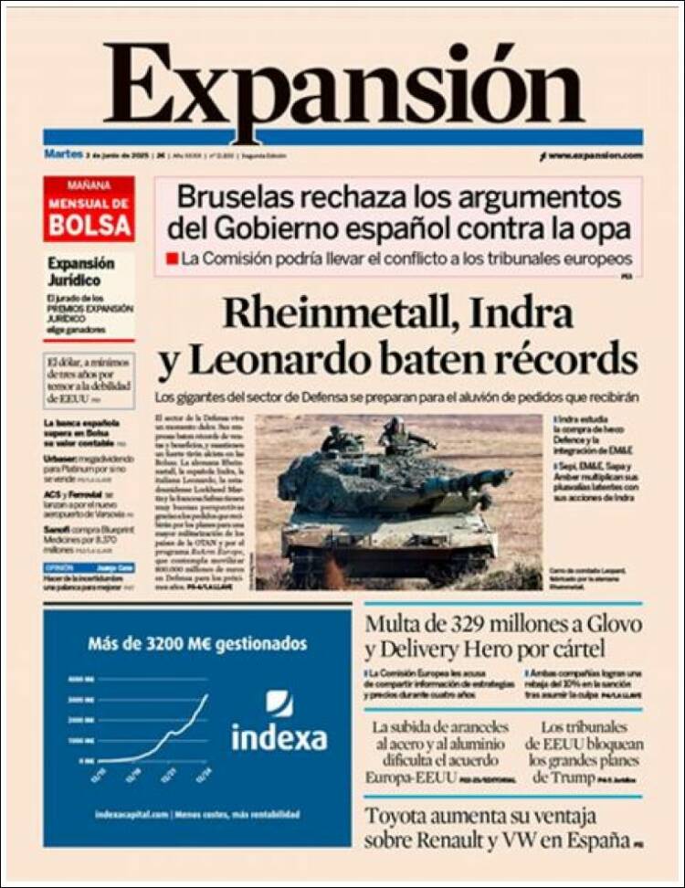 Portada de Expansión (España)