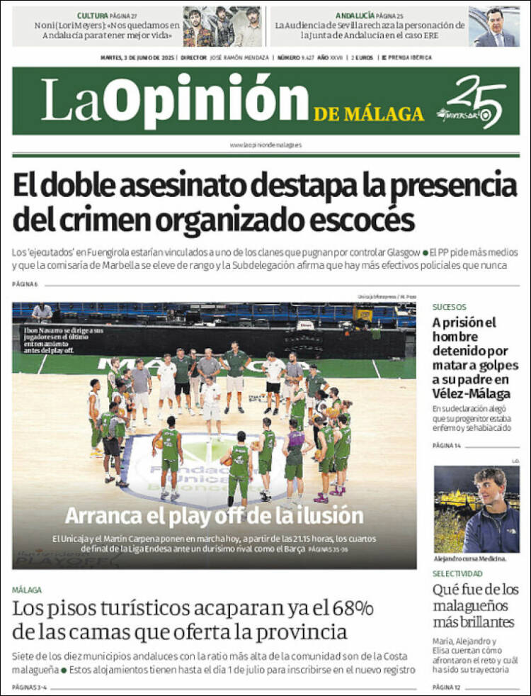 Portada de La Opinión de Málaga (Spain)