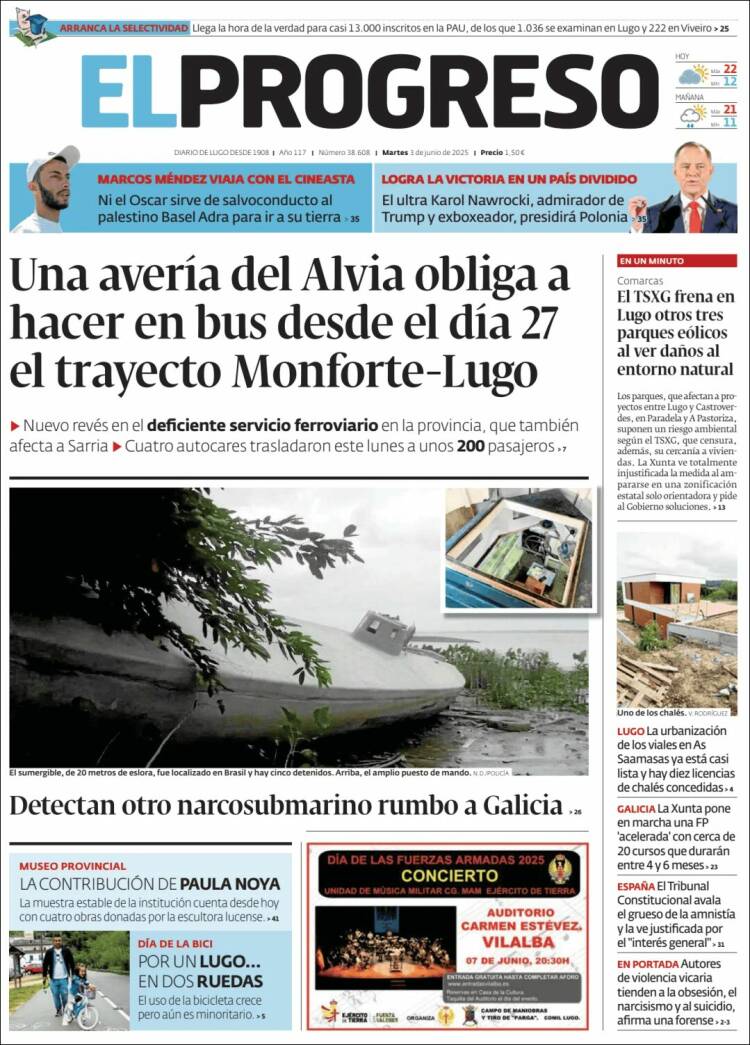 Portada de El Progreso (España)