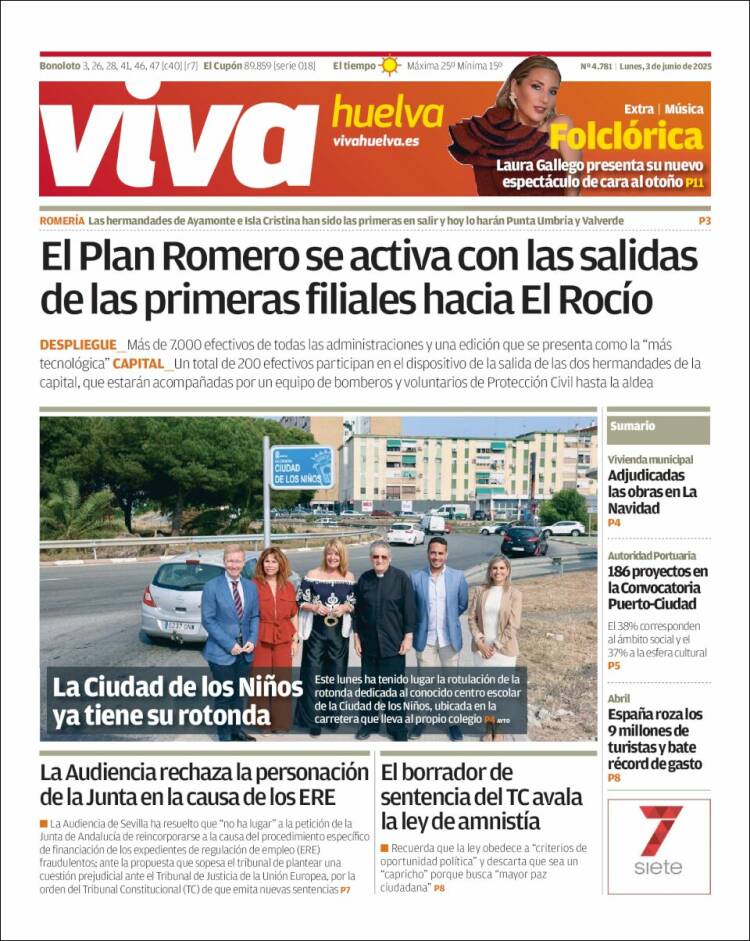 Portada de Viva Huelva (España)