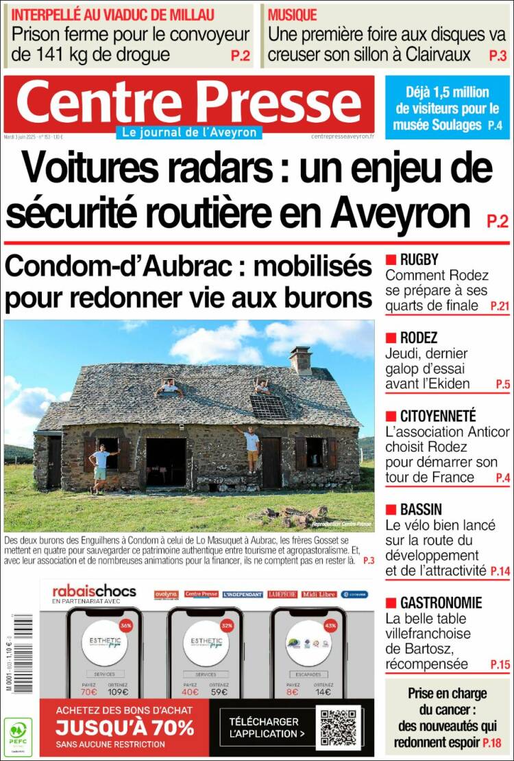 Portada de Centre Presse (France)