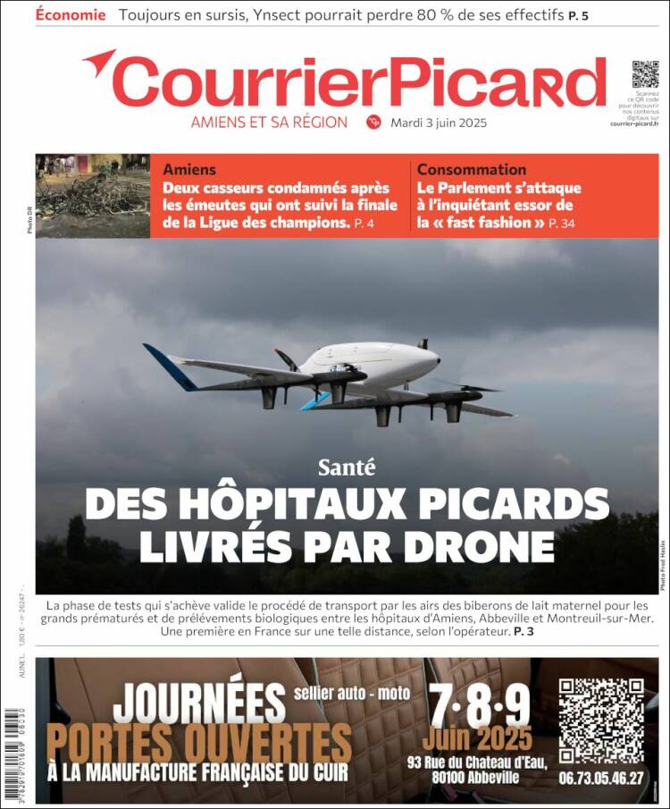 Portada de Courrier Picard (Francia)