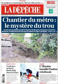 Portada de La Dépêche du Midi (Francia)