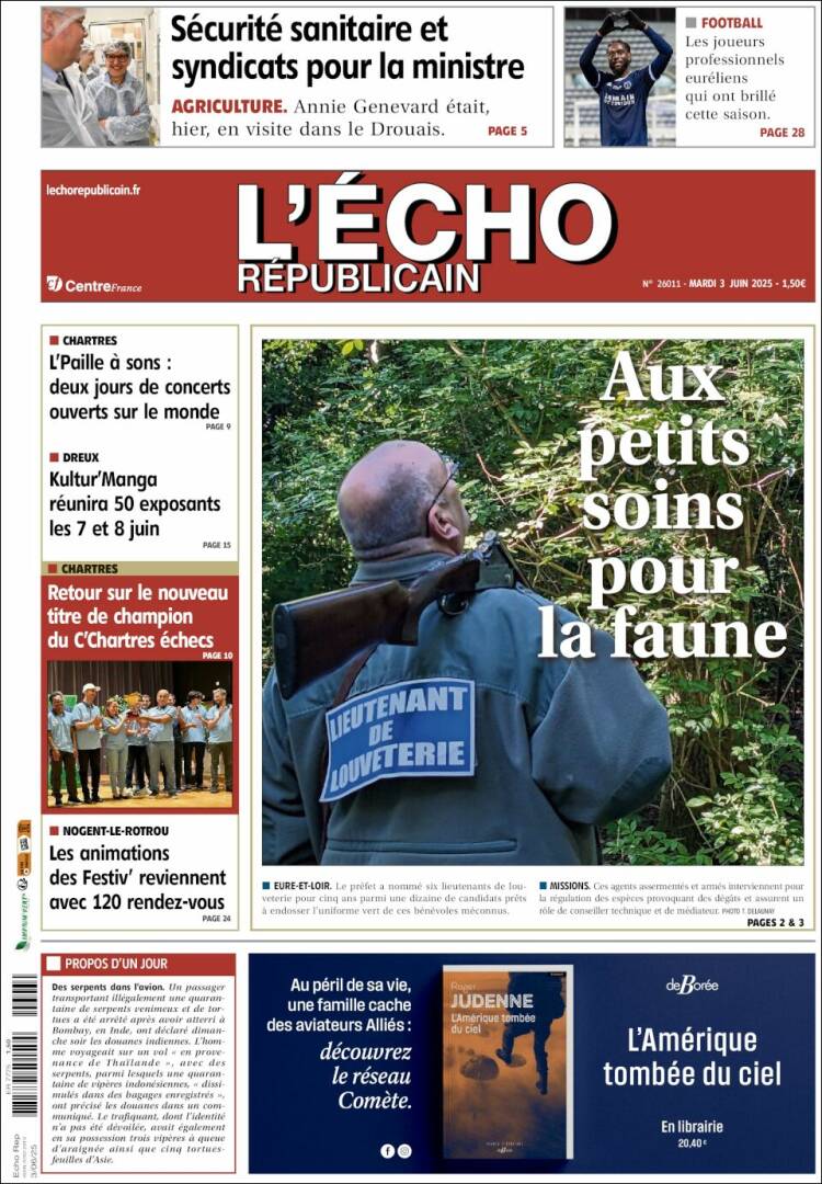 Portada de L'Echo Républicain (France)