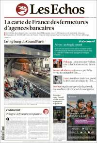 Portada de Les Echos (Francia)