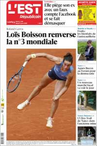 Portada de L'Est Republicain (Francia)