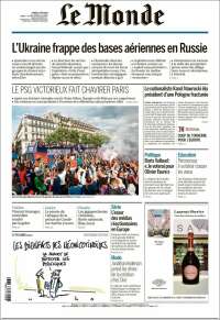 Portada de Le Monde (Francia)