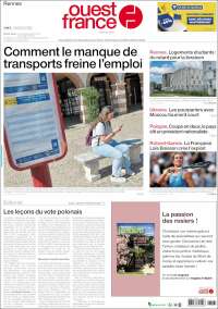 Portada de Ouest France (Francia)
