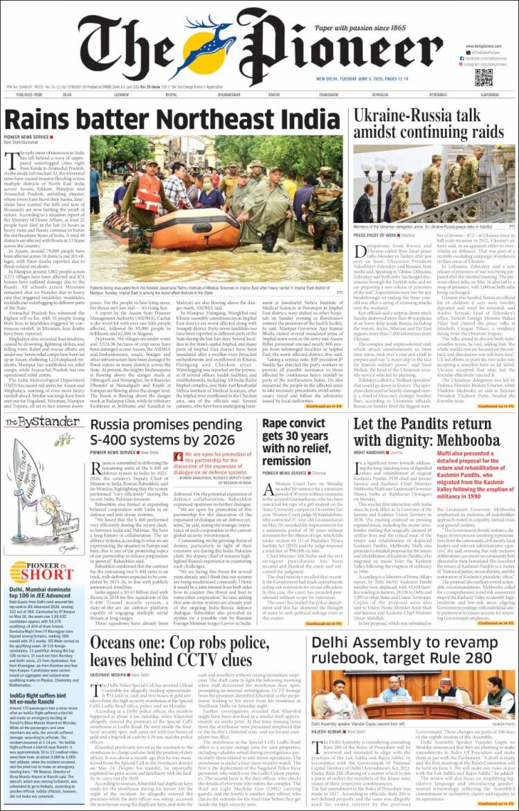 Portada de The Pioneer (India)