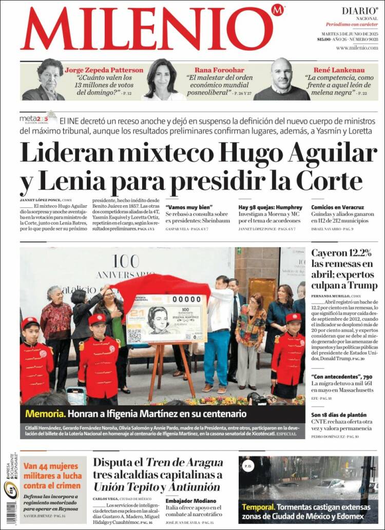 Portada de Milenio (México)