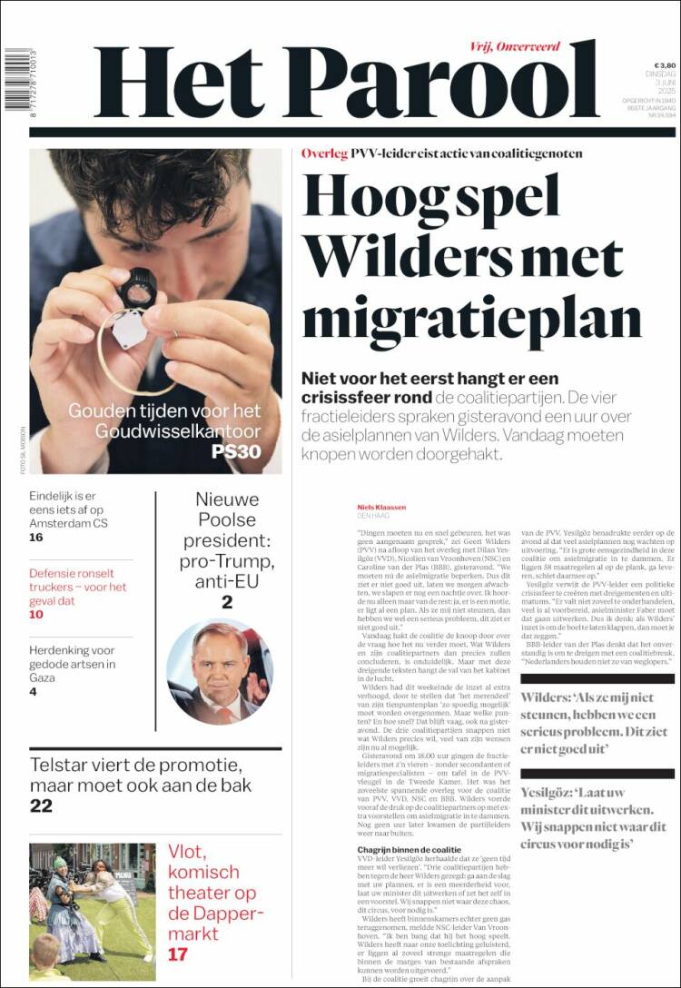 Portada de Het Parool (Netherlands)