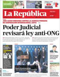 Portada de La Republica (Perú)