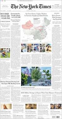 Portada de New York Times (USA)